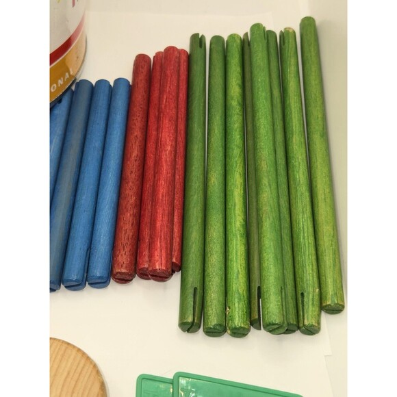 Classic TINKERTOY Construction Set 41 Pieces Playskool Wood Mini Set missing 5 - Picture 3 of 16